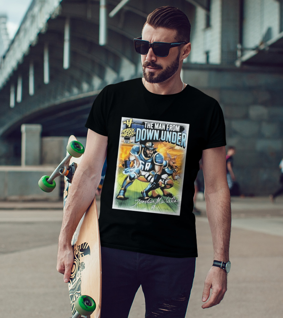 The Man From Down Under Jordan Mailata 68 Gridiron Kangaroo Philadelphia Eagles T-Shirt