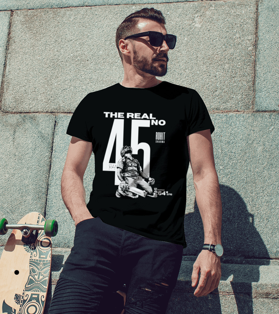 Rohit Sharma The Real No 45 Ro Hitman 264 Runs T-Shirt