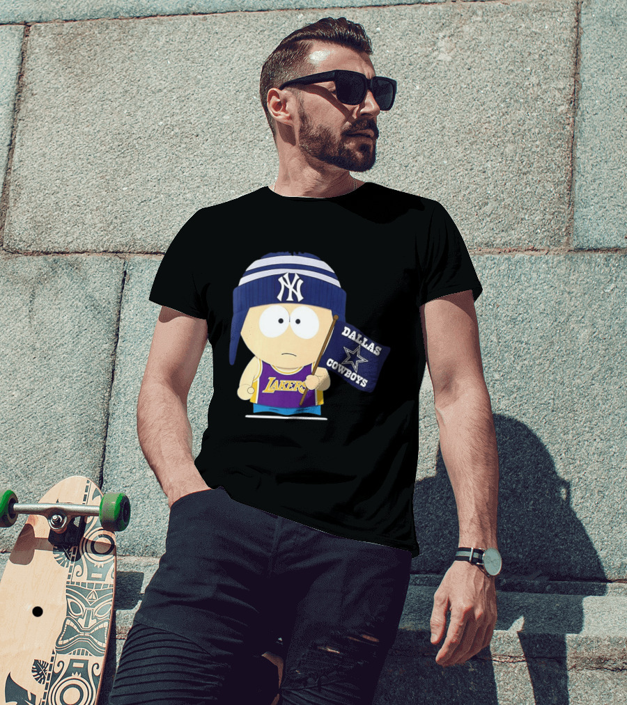Stan Marsh Lakers Dallas Cowboys Flag Yankees Hat T-Shirt