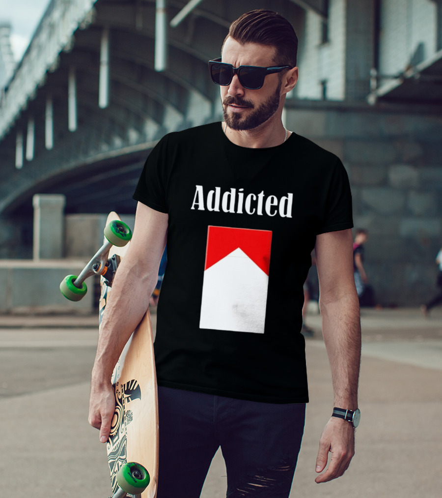 Addicted Cigarette Pack Minimalist Marlboro T-Shirt