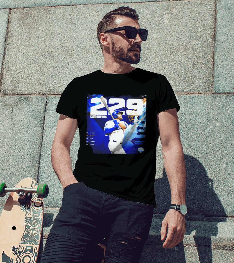 Max Muncy Los Angeles Dodgers 229 Career Home Runs Celebration MLB Champions T-Shirt