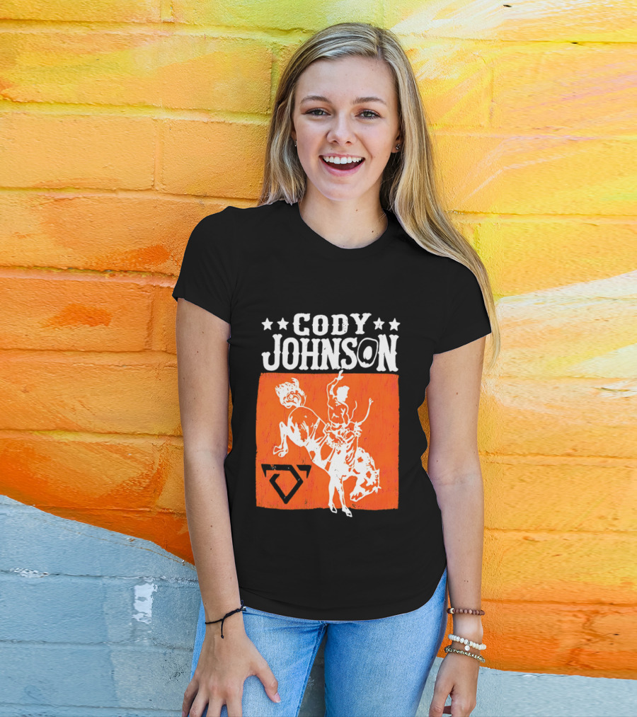 Cody Johnson Cowboy Rodeo Bucking Horse Vintage Western T-Shirt