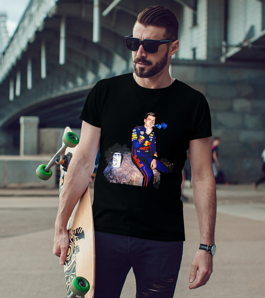 Max Verstappen Red Bull Racing Formula 1 Driver Smoking Racing Suit T-Shirt