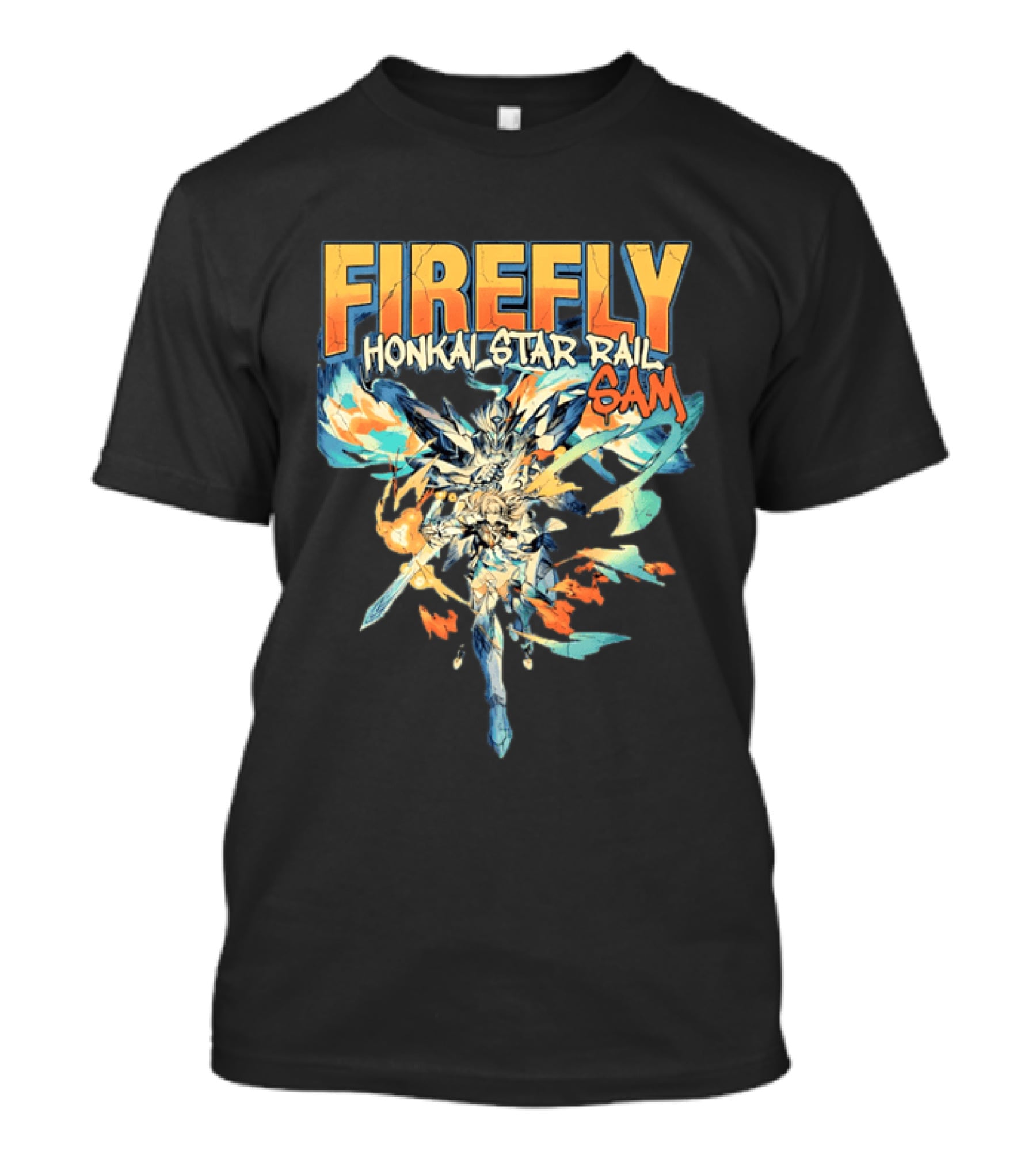 Firefly Honkai Star Rail Sam Explosive Art Style And Dynamic Characters T-Shirt