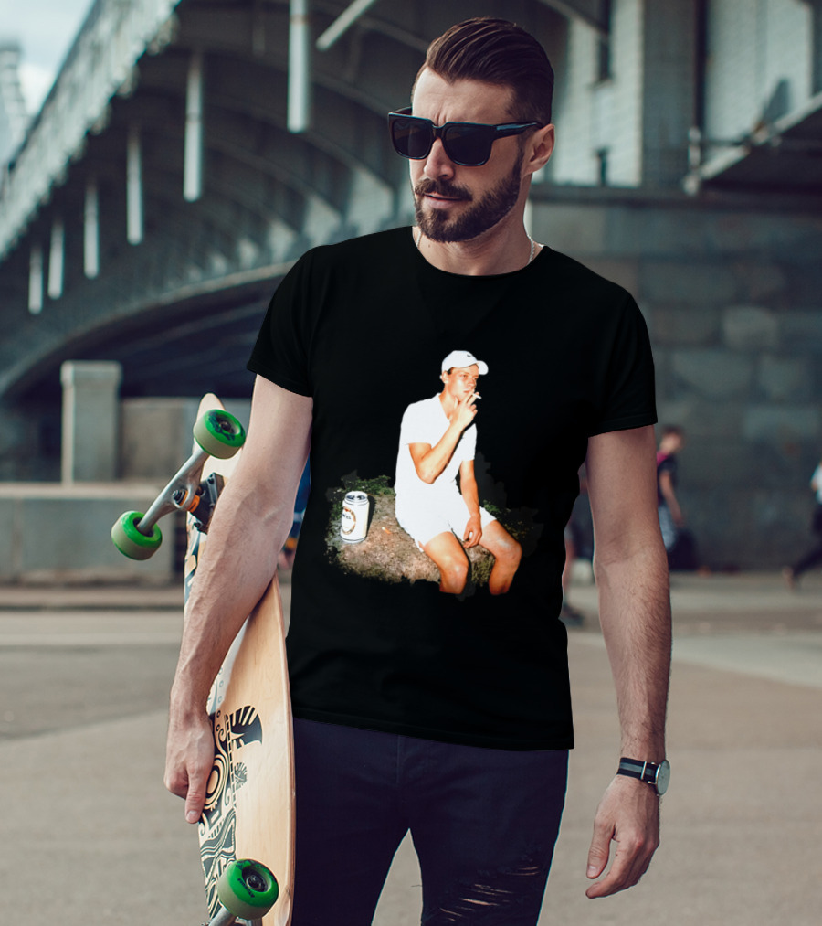 Wimbledon 2026 Men's Singles Italy Jannik Sinner Smoking With Beer T-Shirt