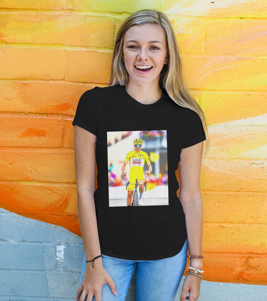 Tadej Pogačar UAE Team Emirates Tour De France Victory Moment T-Shirt