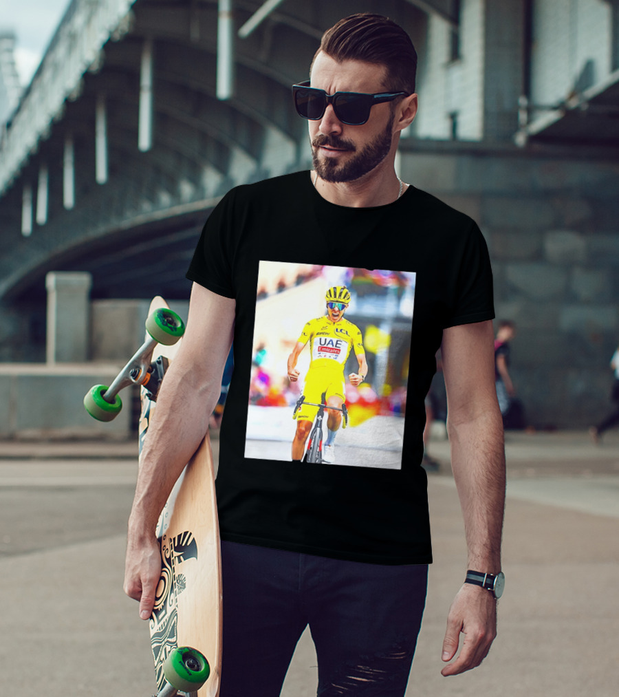 Tadej Pogačar UAE Team Emirates Tour De France Victory Moment T-Shirt