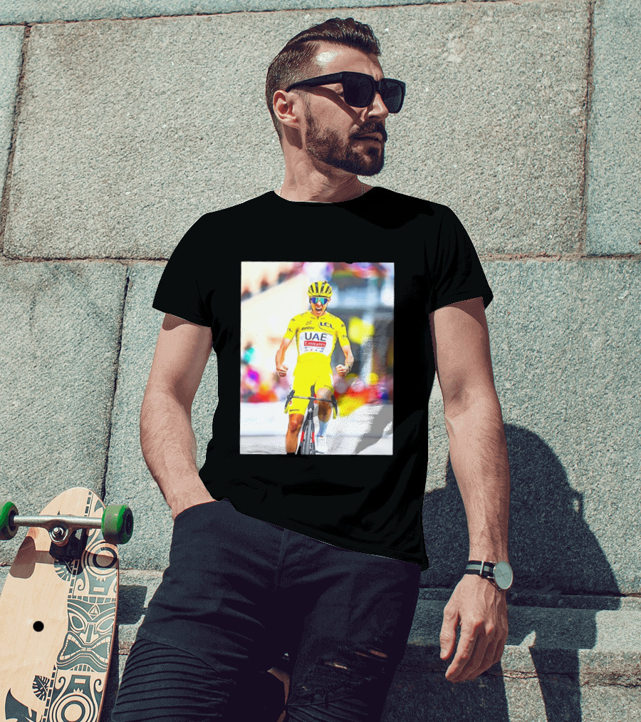 Tadej Pogačar UAE Team Emirates Tour De France Victory Moment T-Shirt