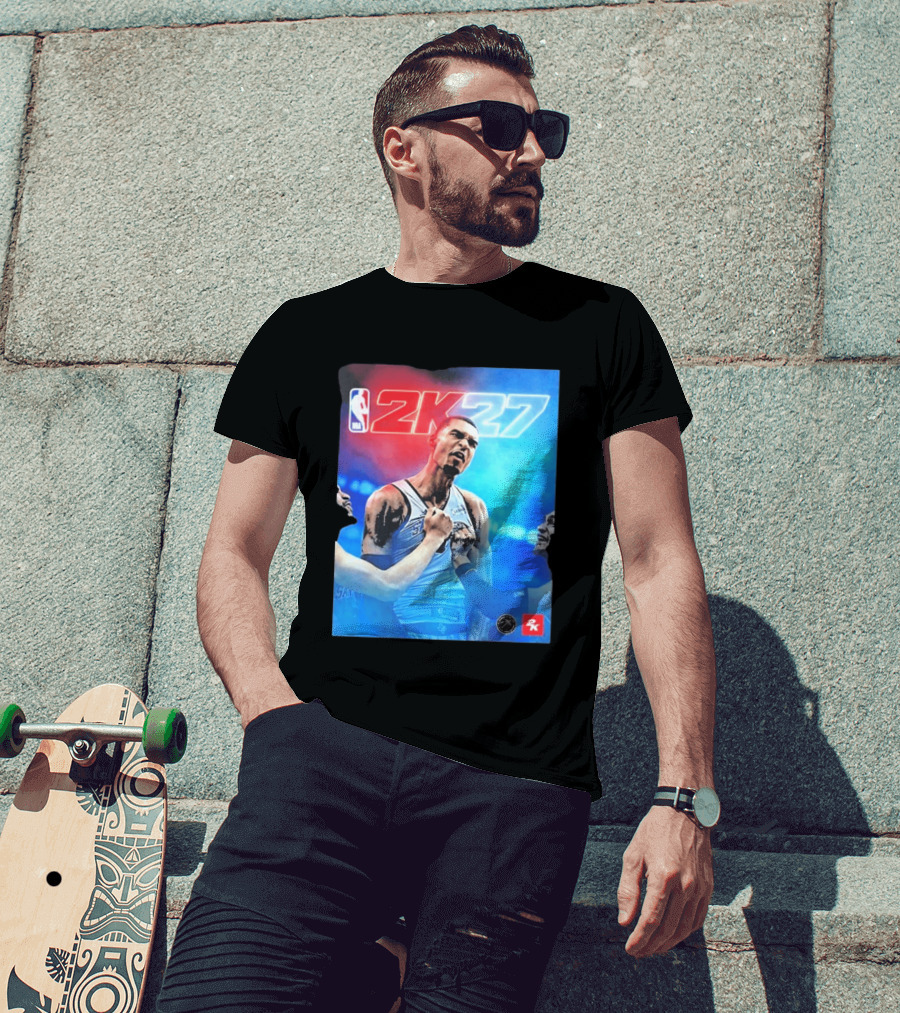 Victor Wembanyama NBA 2K27 Cover Athlete Basketball Gaming 2K Sports T-Shirt