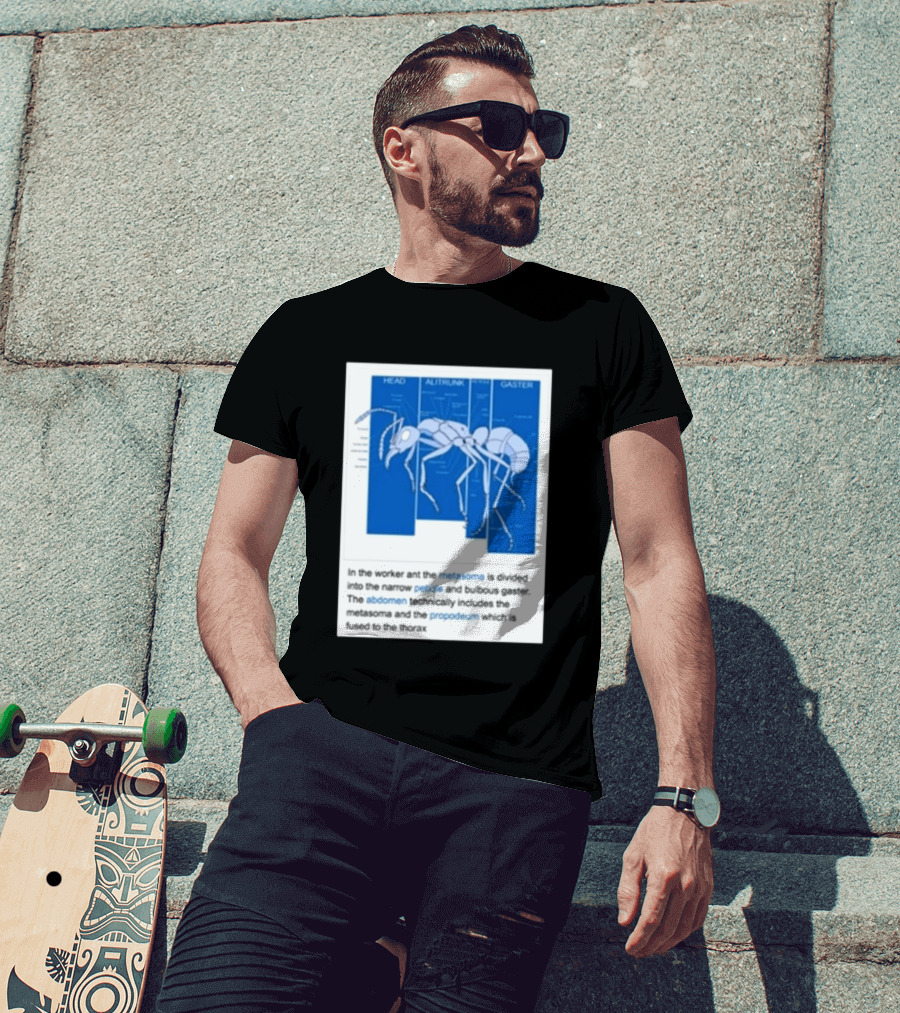 Head Alitrunk Gaster Metasoma Petiole Anatomy Of An Ant T-Shirt