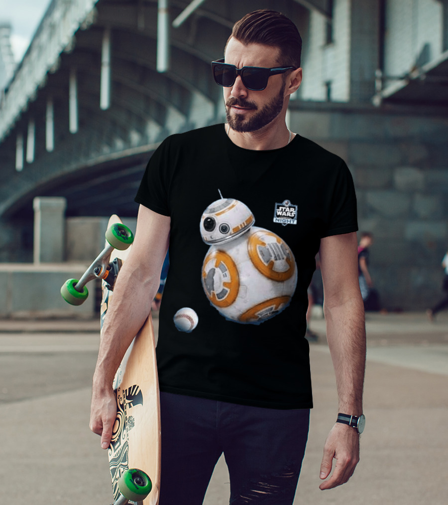 Star Wars Night BB 8 Baseball Event T-Shirt