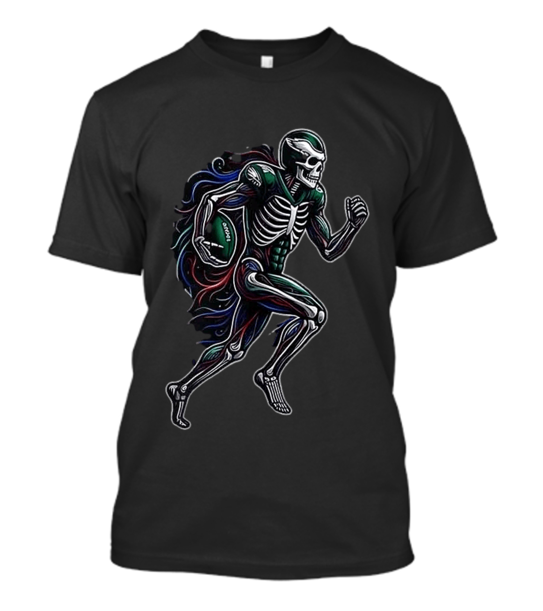 Philadelphia Eagles Skeleton Runs In My Blood Football Spirit T-Shirt