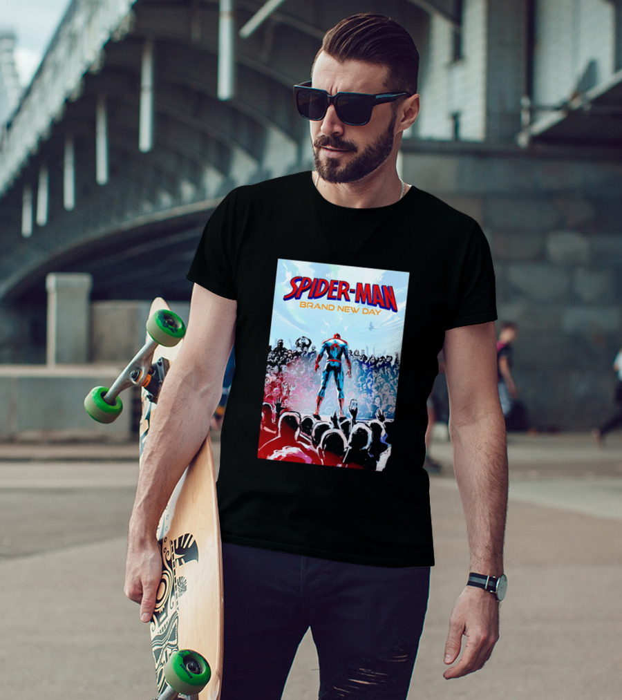 Spider Man Brand New Day Crowd Marvel T-Shirt