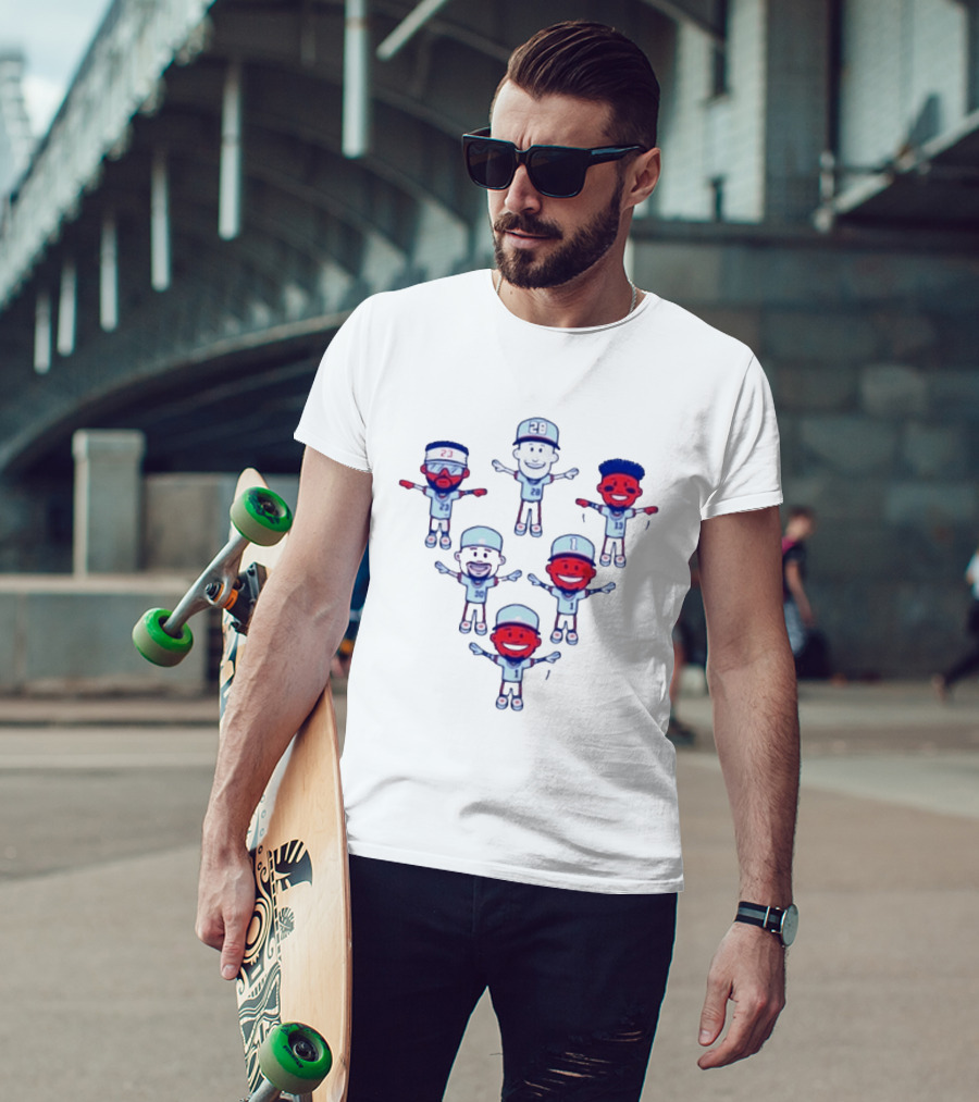Chris Sale Keep Flying 2 Baseball Cartoon Characters With Numbers T-Shirt