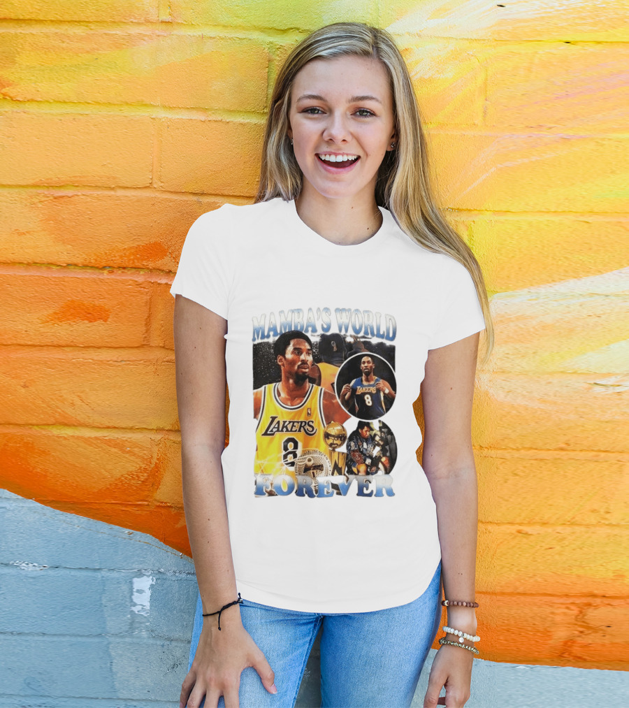 Mamba's World Forever Lakers Kobe Bryant 8 T-Shirt