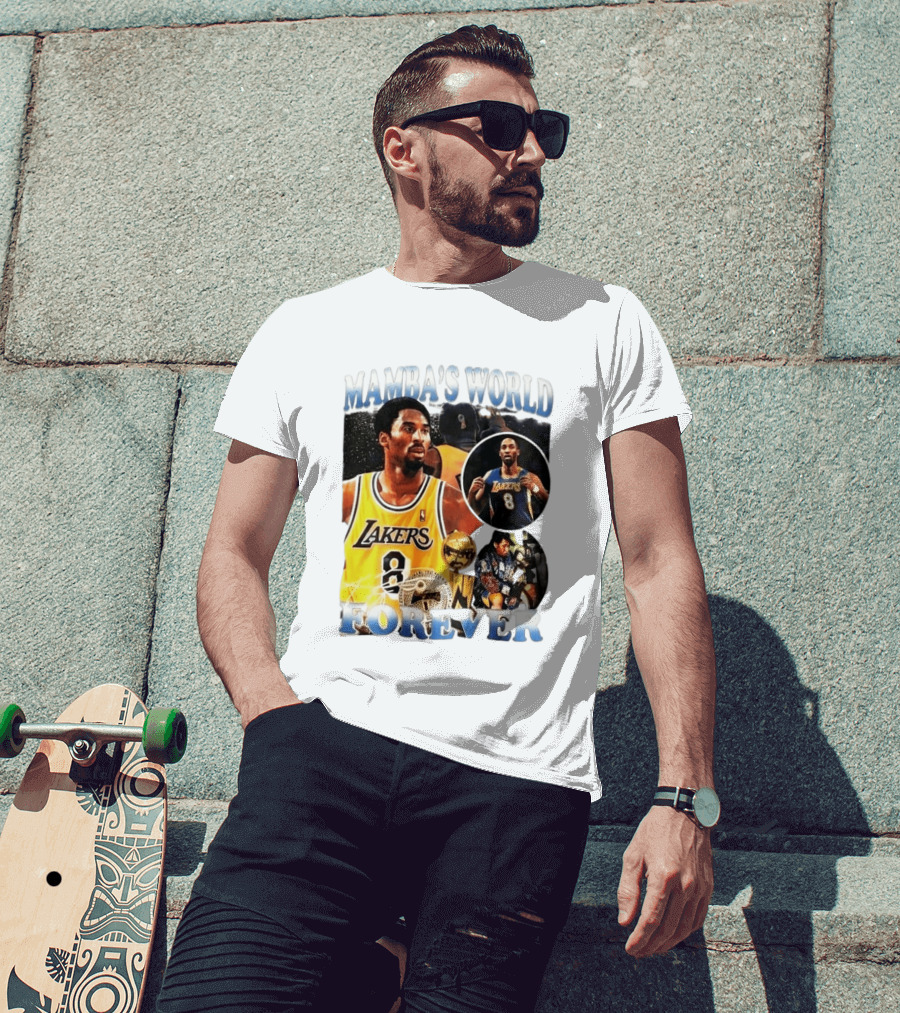 Mamba's World Forever Lakers Kobe Bryant 8 T-Shirt