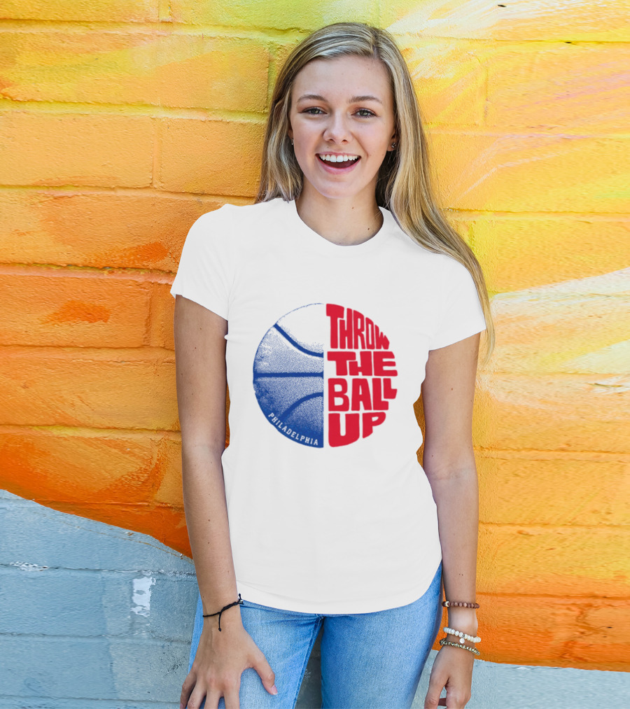 LeBron James Philadelphia 76ers Throw The Ball Up Basketball T-Shirt