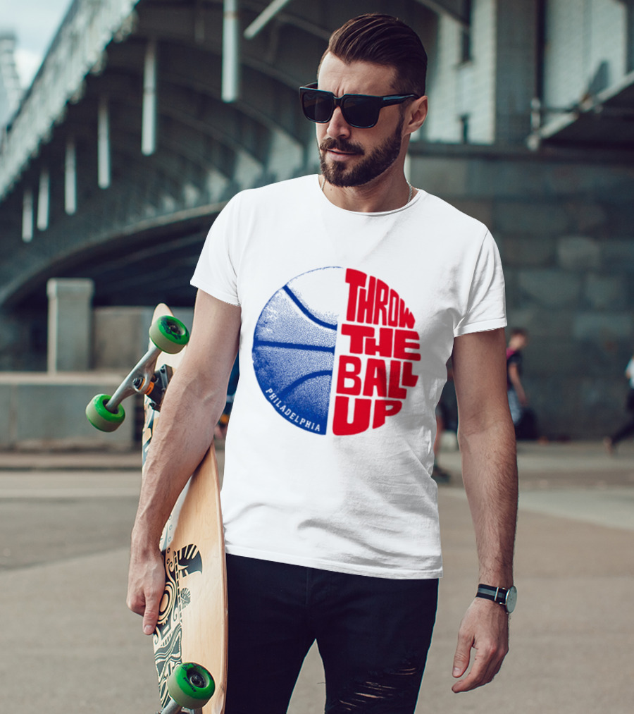 LeBron James Philadelphia 76ers Throw The Ball Up Basketball T-Shirt