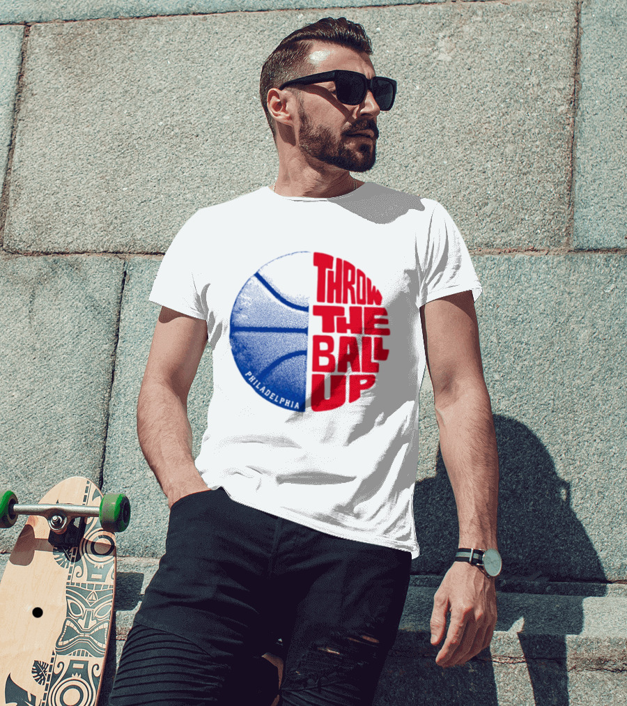 LeBron James Philadelphia 76ers Throw The Ball Up Basketball T-Shirt