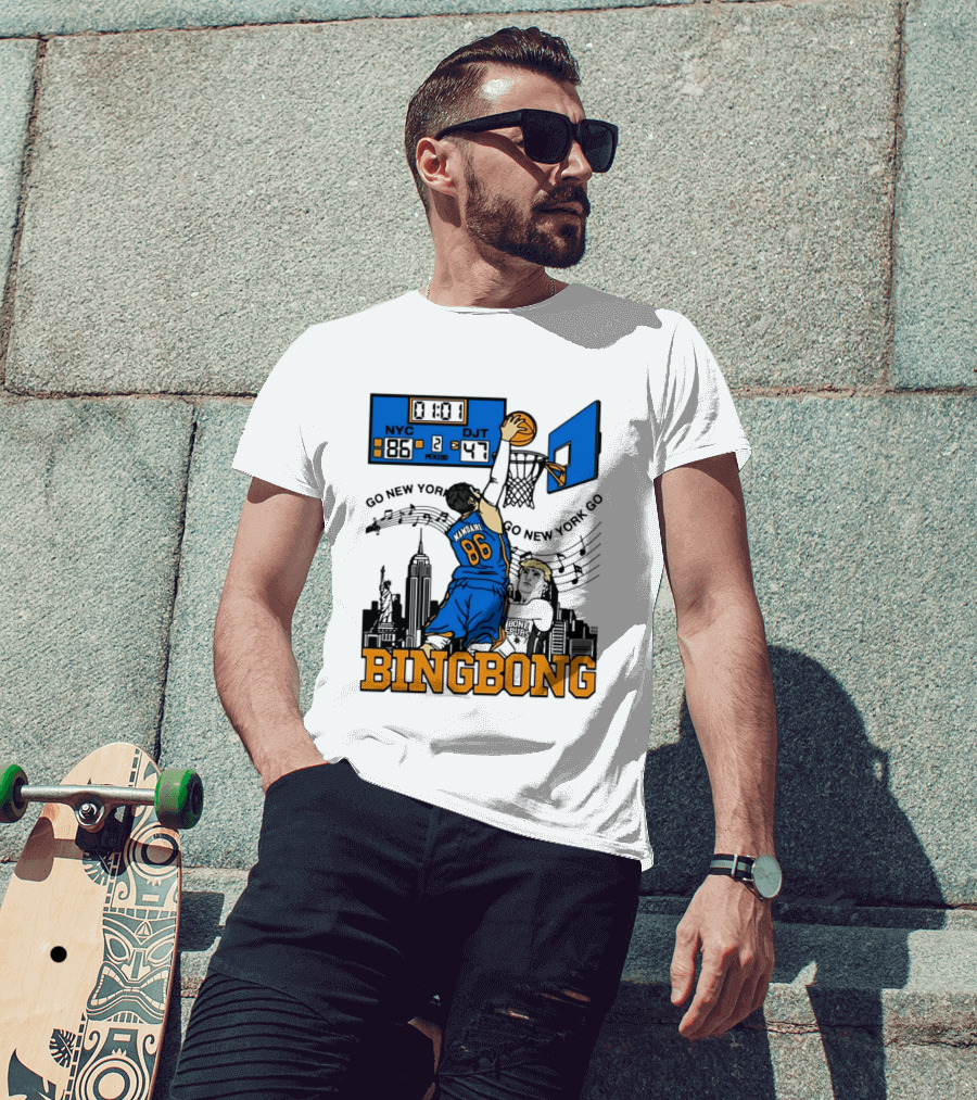 Mamdani 86 NYC DJT Go New York Basketball Bing Bong Epstein Files T-Shirt