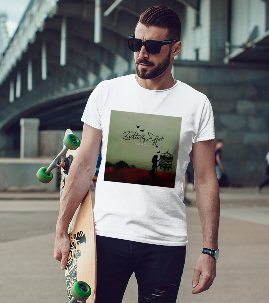 The Butterfly Effect IMAGO Silhouette With Birdcage And Butterflies T-Shirt