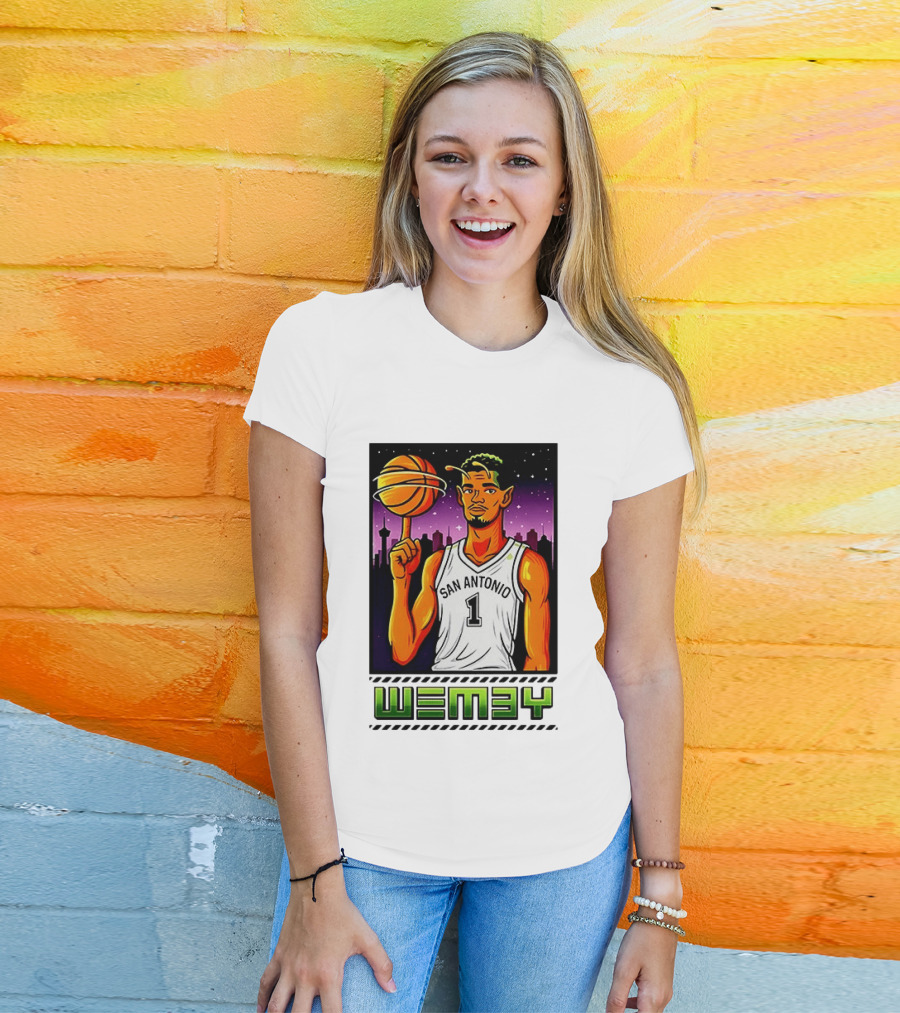 Wemby No 1 San Antonio Basketball Alien T-Shirt