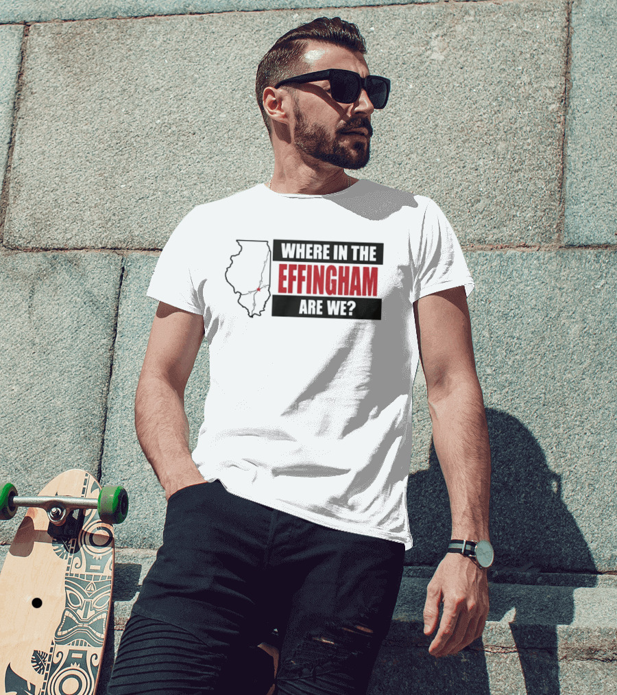 Where In The Effingham Are We Illinois Map Puzzle T-Shirt