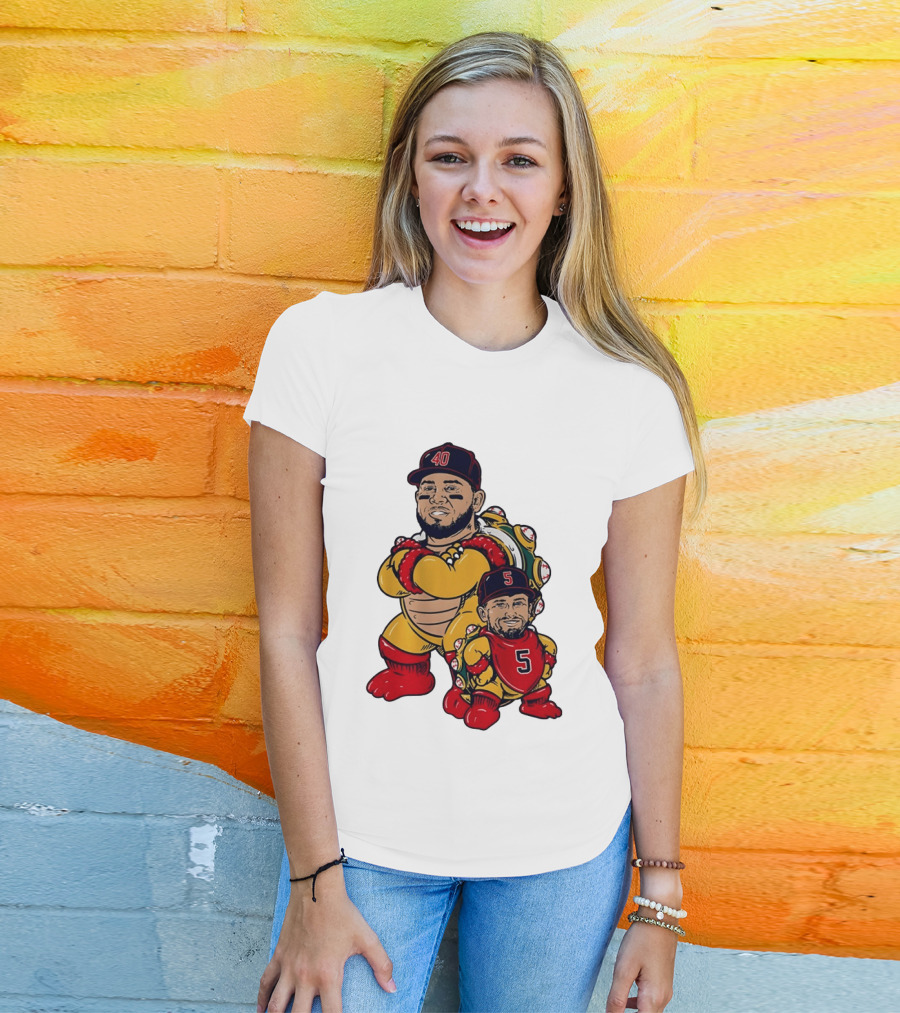 Bowser And Mini Bowser Willson Contreras Caleb Durbin Boston Red Sox T-Shirt