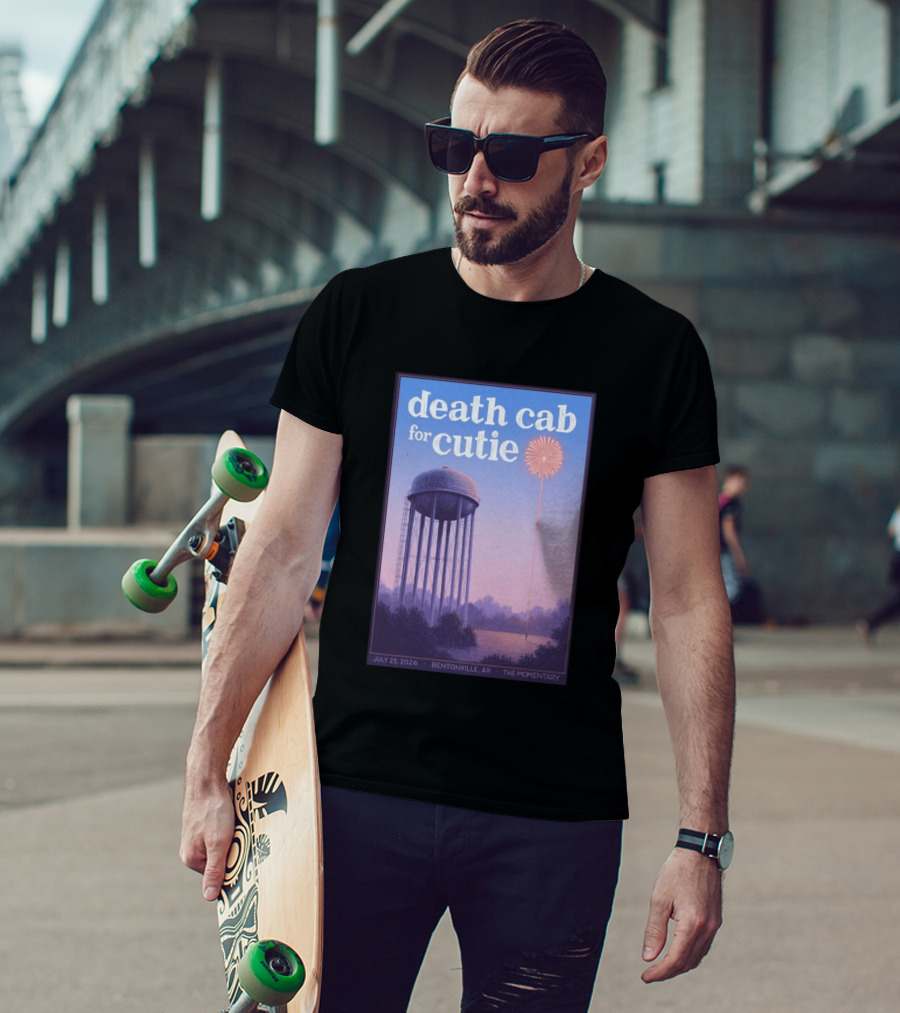 Death Cab For Cutie July 25 2026 The Momentary Bentonville AR Water Tower Firework T-Shirt