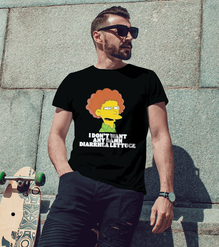 Ned Flanders I Don't Want Any Damn Diarrhea Lettuce T-Shirt