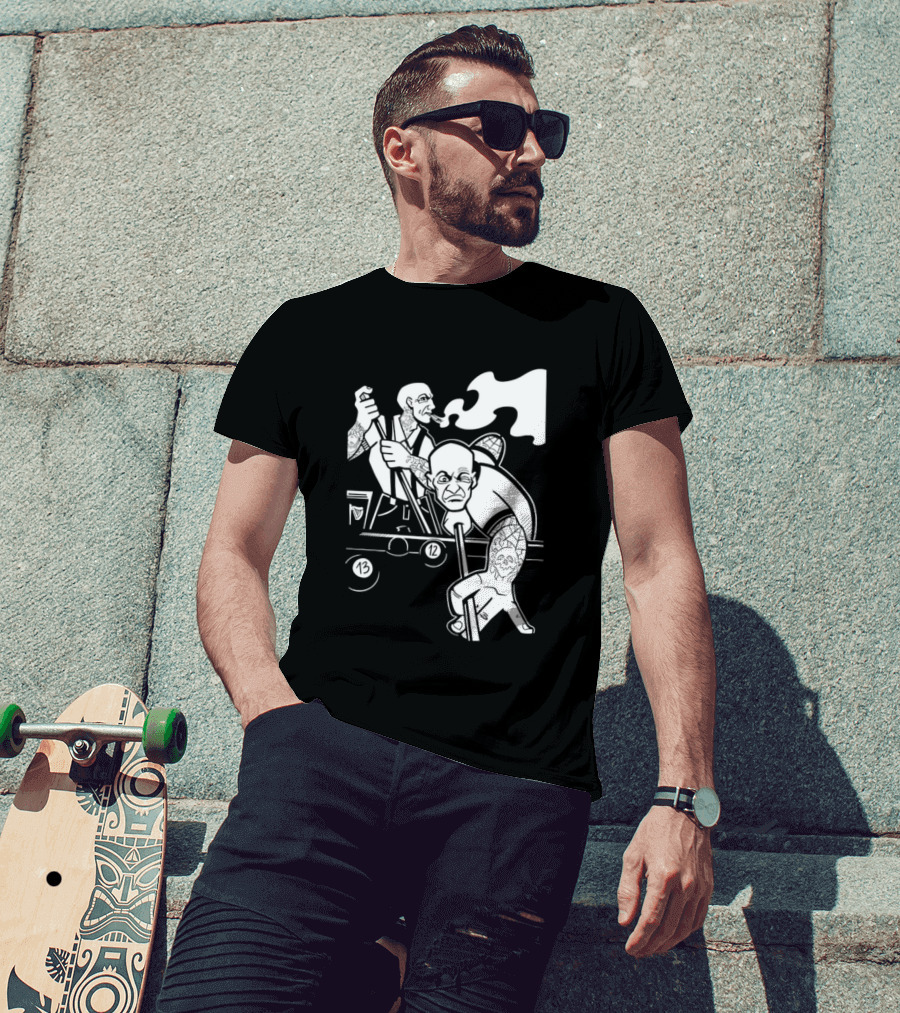 13 12 Tattooed Billiard Players Smoking Pool Game T-Shirt