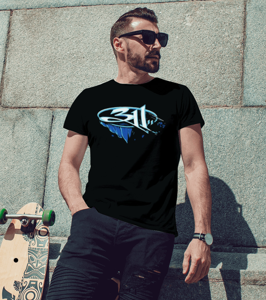 311 July 28 2026 Grand Rapids MI Blue Stylized Text Event T-Shirt