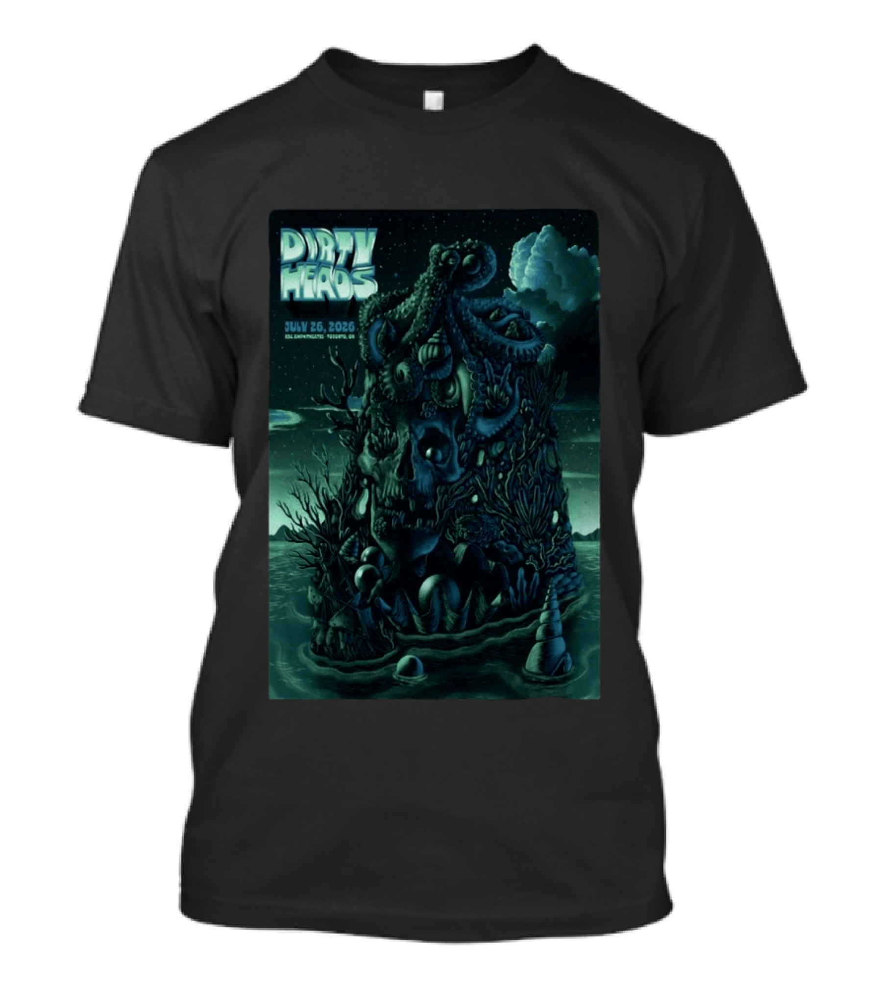 Dirty Heads Toronto Concert Skull Octopus July 26 2026 RBC Amphitheatre T-Shirt