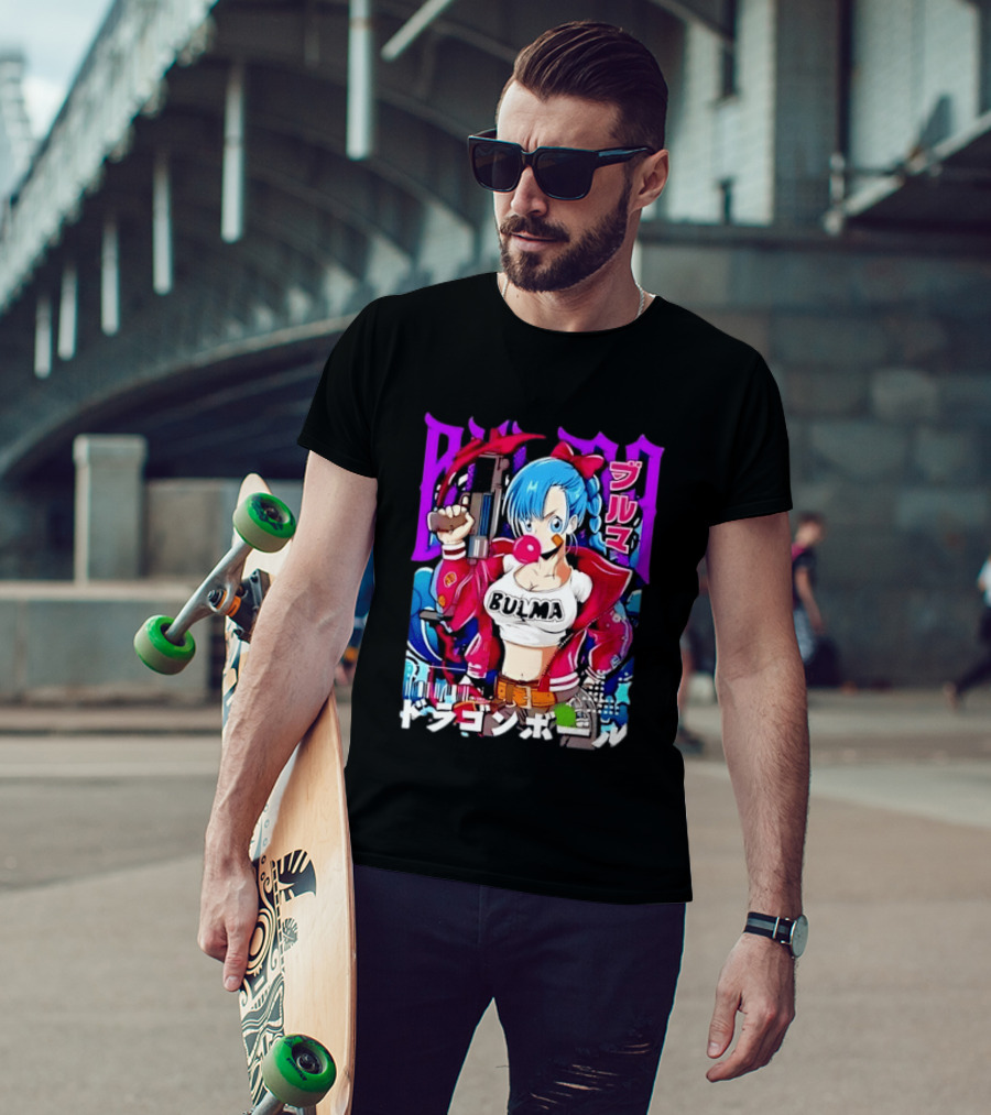 Bulma Dragon Ball Bulma Anime Manga Character Japan Kanji Street T-Shirt