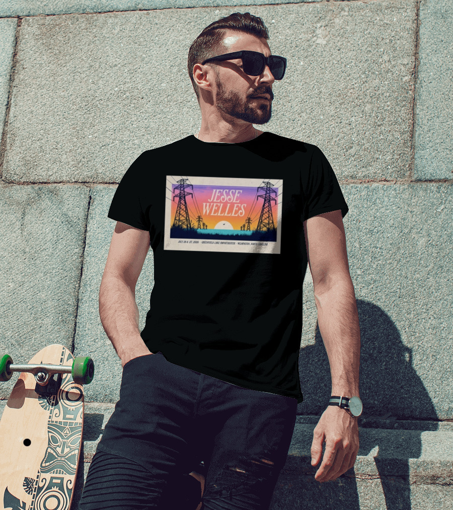 Jesse Welles July 26 27 2026 Greenfield Lake Amphitheater Wilmington North Carolina T-Shirt