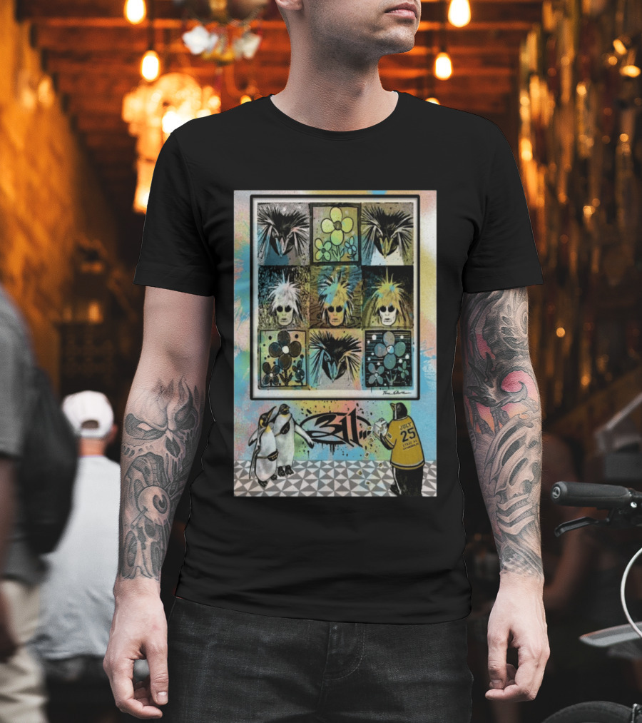 311 July 25 2026 Pittsburgh PA Penguins And Flowers By PaleoDesigns T-Shirt