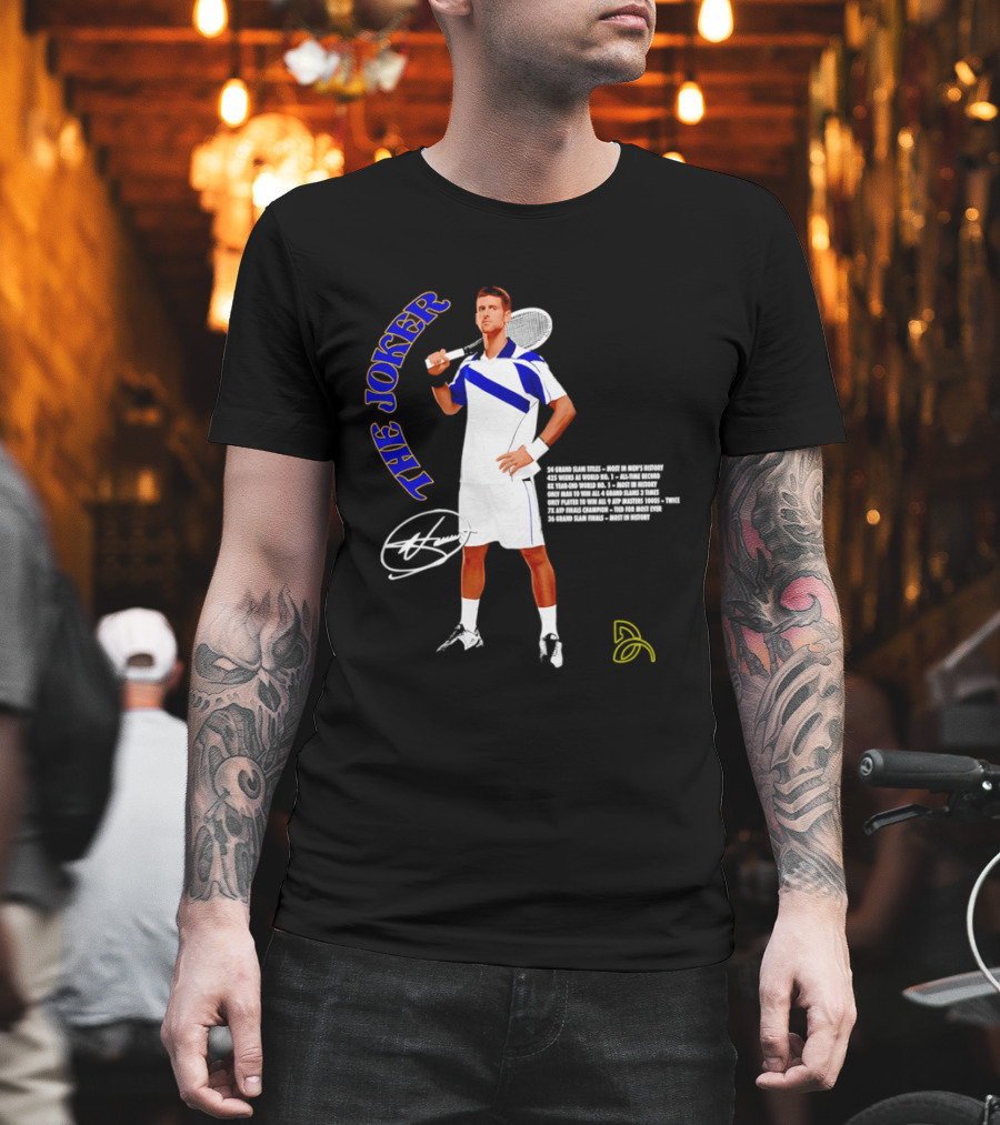 Novak Djokovic The Joker Tennis Champion Signature T-Shirt