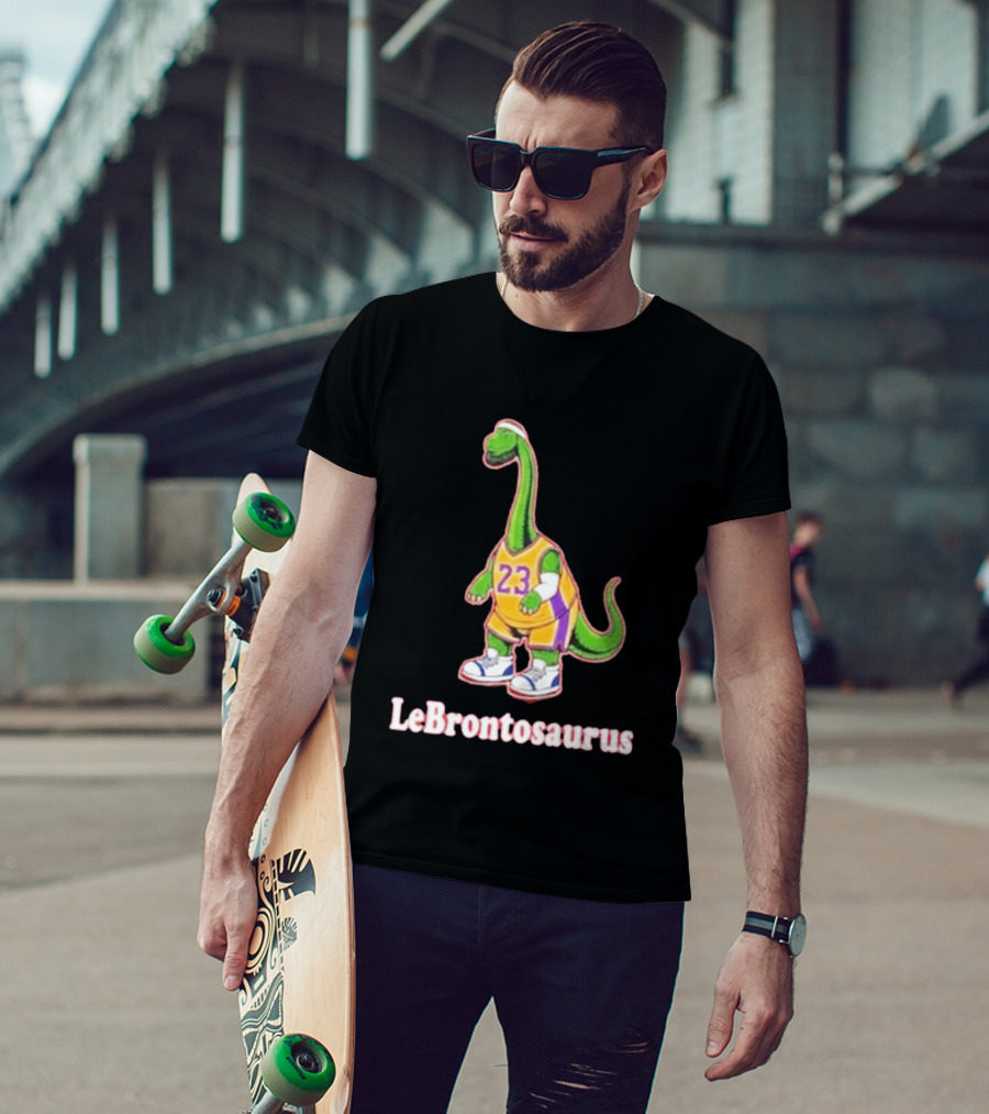 LeBrontosaurus Dinosaur Wearing Jersey 23 Basketball T-Shirt