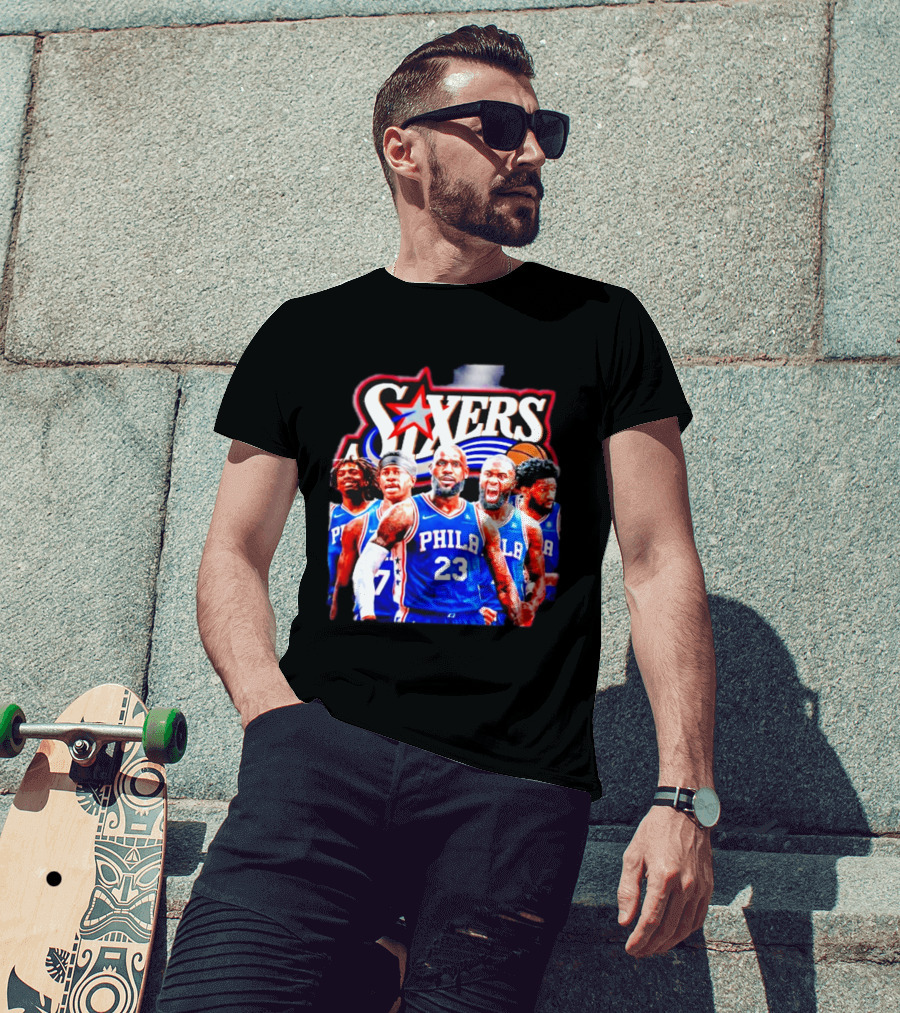 Philadelphia 76ers Star Players PHILA Jersey Sixers Basketball Team T-Shirt