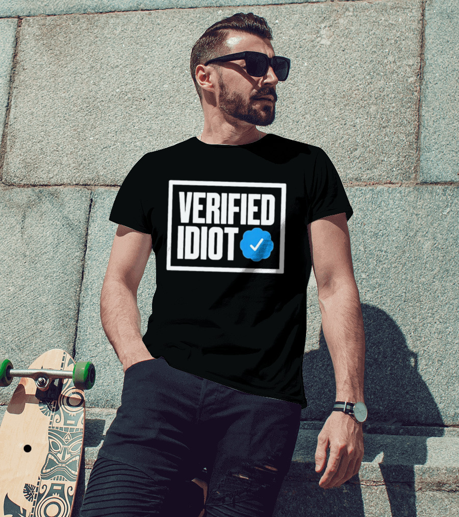 Verified Idiot Checkmark Box T-Shirt