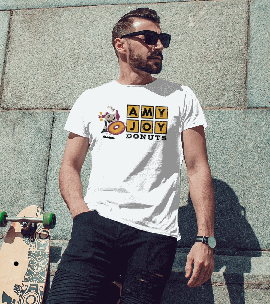 Amy Joy Donuts Retro Cartoon Character With Donut Image T-Shirt