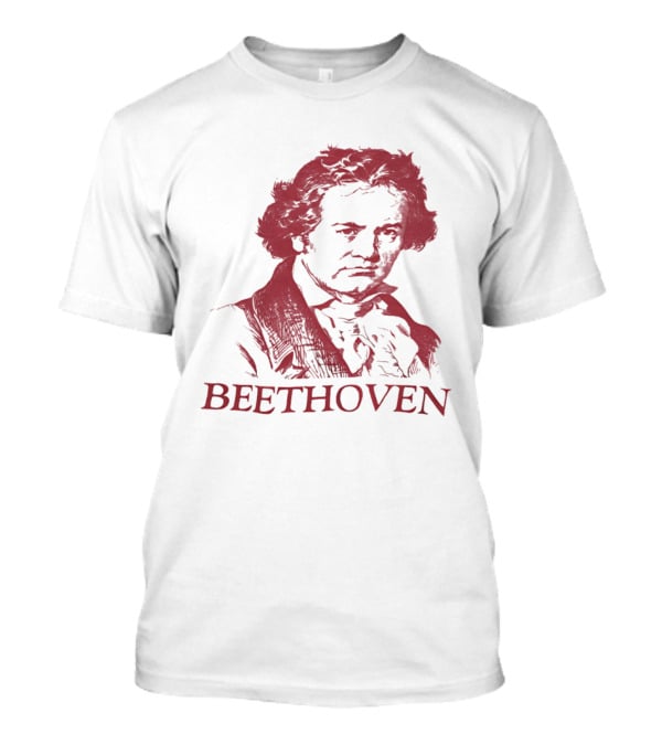 Beethoven Beethoven Classical Music Icon Bold Red T-Shirt