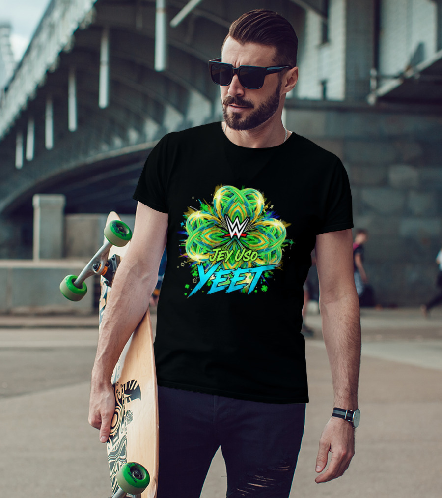 WWE Jey Uso Yeet St Patrick's Day 2026 Clover T-Shirt