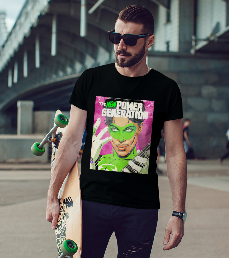 The New Power Generation Prince Green Lantern Guitar Hero T-Shirt