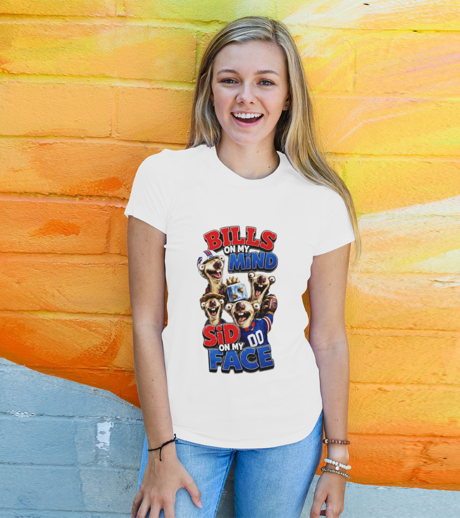 Buffalo Bills On My Mind Funny Sid Character Face Creation T-Shirt
