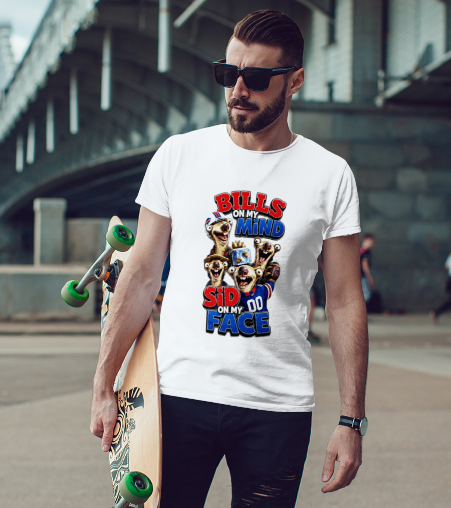Buffalo Bills On My Mind Funny Sid Character Face Creation T-Shirt