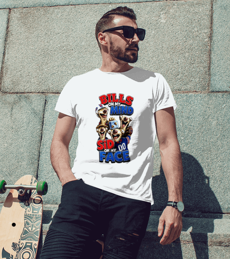 Buffalo Bills On My Mind Funny Sid Character Face Creation T-Shirt