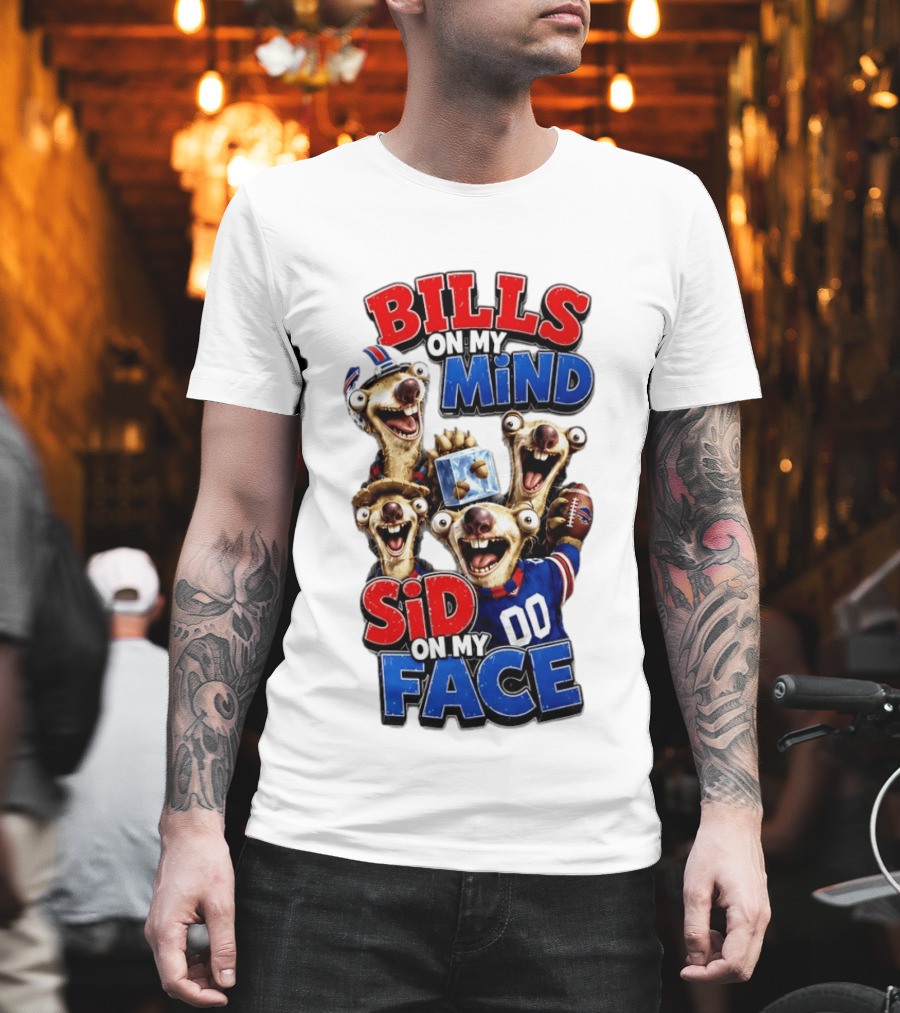 Buffalo Bills On My Mind Funny Sid Character Face Creation T-Shirt