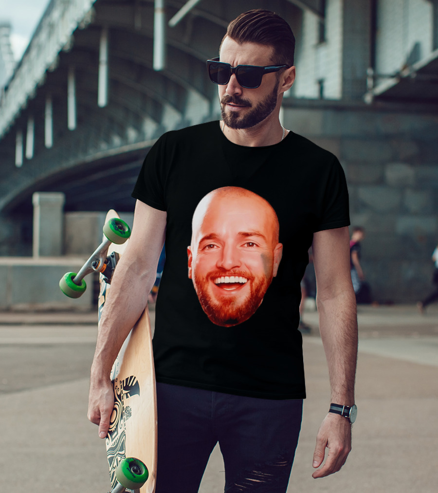 The Smiling Man Happy Face Bold Expression T-Shirt