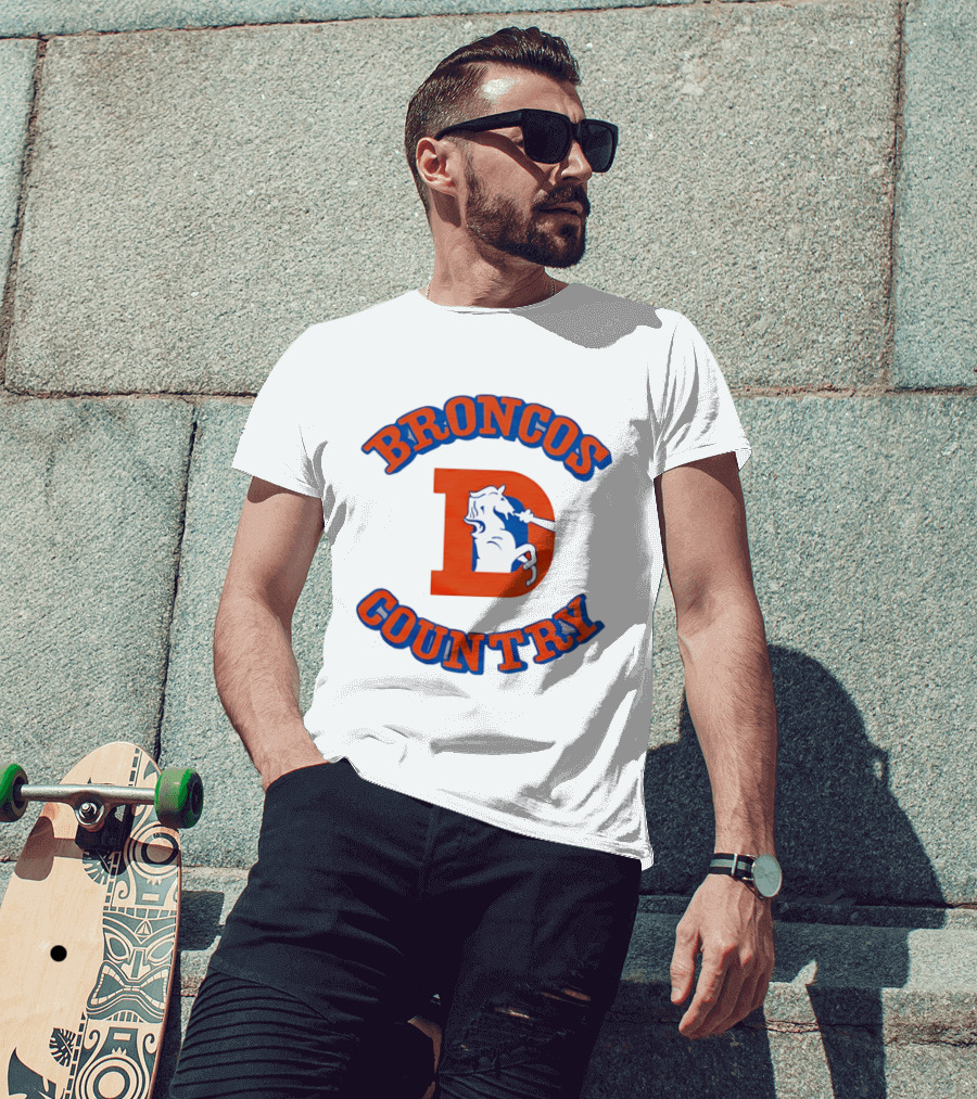 Broncos Country D Letter Horseshoe T-Shirt